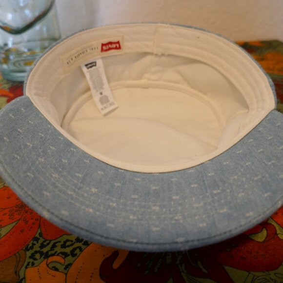 Levi's Levi Strauss & Co Signature Chambray Military Army Cadet Cap Hat Medium - Picture 12 of 14